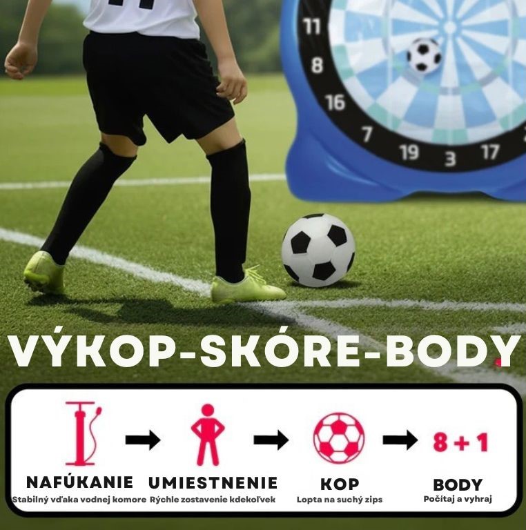 EasyMaxx Nafukovací futbalový terč 100 x 150 x 152 cm 19744 (1)